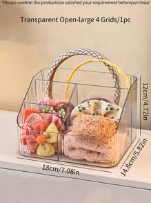 1pc Hair Accessory Storage Box, Little Girl Headband And Rubber Band Accessory Box, Hair Clip, Hairpin, Headwear, Large Capacity Jewelry Box, Flip Top Desktop Storage Box, Multifunctional Storage Box For Miscellaneous Items, Stationery, Cosmetics