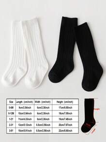 4 Pairs Children Versatile Knee-High Socks, Suitable For Everyday Wear