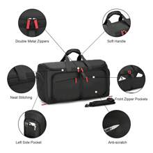Seyfocnia Carry On Garment Bag Foldable Garment Bags For Travel, Duffle Garment Bag With Shoe Pouch 2 In 1 Hanging Suitcase Suit Bag Men Convertible Garment Bag For Weekend Sport   International Women's Day