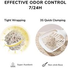 FUKUMARU Tofu Cat Litter, 12lb Clumping Litter For Cats, Mixed Corn Pellets, Dust- And Easy Clumping, Odour Control, Flushable, Low Residue - Hương thơm của trà trắng - Xem 4