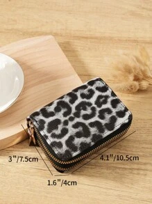 Fashion Personalized Double Zipper Multiple Color Selection Versatile Coin Wallet Leopard Print Graphic Multi-Card Card Organizer For Storage Cards Fashion Modern For Anniversary For Christmas On Valentine Day For Birthday Gift For Gift For Couple For Girls For Lady For Female Bag School Supplies For School Dorm Room & Back To School Card Holder Wallet Business Card Holder Credit Card Holder Women For Women Wallet Mini Wallet Purse Wallet Card Wallet
