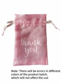 20pcs Pink Satin Gift Bags 4 X 5.5 Inch Drawstring Jewelry Pouches For Wedding Bride Party Event Birthday Holiday Decor - Pink - View 9
