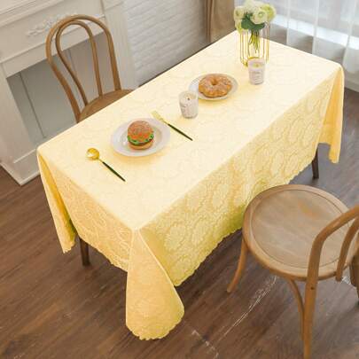 Tablecloth Rectangle Table -  Damask Table Cloth For Home Decor, Jacquard Table Cover For Holiday Dining Room Kitchen Party Decoration