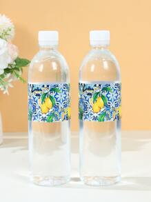 10/24 件柠檬水瓶贴纸，水瓶包装标签贴纸，防水水瓶标签，适用于生日派对礼物、宝贝秀性别揭秘派对装饰、春夏派对装饰 - 檸檬 - 查看 5