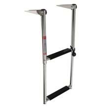 Marine 2-Step Boat Telescoping Ladder, Docks 270° Rotatable Telescoping Ladder, Stainless Steel Boat Floding Ladder, Swimming Pool Wall Mounted Stainless Steel Ladder - Silver - View 6