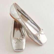 Dolce Vita Anisa Bet Flats Silver Distressed Leather