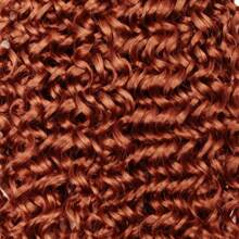 10/14/18/22 英寸卷曲钩针发 Go Go 卷曲钩针发 女士深波浪编织发，合成波西米亚钩针辫子水波钩针接发 - 橘色 - 查看 2