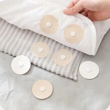 6pcs Duvet Clip Fasteners, Invisible & Safe No-Needle Curtain & Bedding Fixing Clips, Prevent Shifting - White - View 3