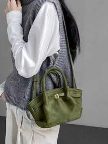 新款天鹅绒饺子手提包，小众设计，优雅迷你手提包，时尚街头潮流，轻巧，适合通勤，腕带，简约百搭单肩斜挎包，奢华女包