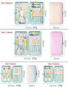 Nail Clipper Set, Stainless Steel Manicure Tools, Nail Care Set, Manicure Set, Unisex Nail Grooming Set, Professional Manicure & Pedicure Set (All Shell Colors Random) - Multicolor - View 2