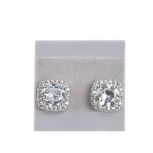 100pcs Grey High Quality Hanging Earring Cards With Flannel Stickers, Jewelry Display (2.5*2.5cm) Back To School Dormitory Storage