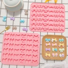 1pc 36-Cavity 6 Different Bow Knot Shape Soft Candy Mold DIY Valentine's Day Chocolate Pudding Baking Silicone Mold