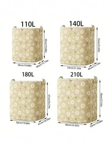 1/2pcs Large Capacity Foldable Fabric Storage Bag, Clothes Storage Bag Quilt Storage Bag ,Blanket Clothes Organizer And Storage Wardrobe Containers Under Bed Storage Bins Foldable Storage Cubes,Household Seasonal Clothes/Belongings Organizer, Suitable For Bedroom, Dorm Room,Easy To Use, Space-Saving Travel - Multicolor - View 5