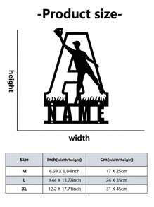 1pc, Custom Decorative Letters, 26 Letter Pattern Decorative Metal Art Custom Surname Logo, Indoor And Outdoor Wall Decoration, Front Door Sign, Custom First Name Personalized Last Name Sign, Personalized Wall Hanging, Wall Decoration, Wall Art, Personalized Living Room Wall Art, Metal Room Decoration, Metal Living Room Interior Decoration, Metal Wall Decoration, Metal Wall, Metal Home Decoration. Gifts Birthday Graduation - Multicolor - View 10