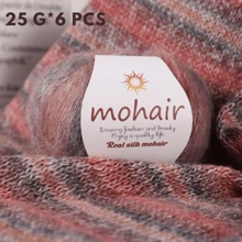 6 Balls Pack 150g (25g*6) Ombre Mohair Blended Yarn, Multicolor Rich, Suitable For Knitting/Crocheting Scarves, Hats, Sweaters, Shawls, Vests, Coats, Skirts And DIY Crafts, Home Goods