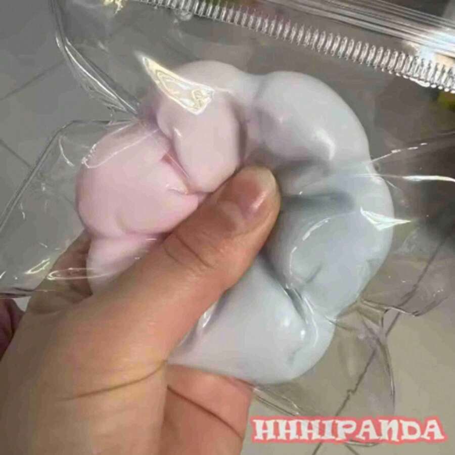 1pc Cute TPR Gradient Taba Squishy Cat Paw Squeeze Toys Slow Rebound Stress Relief Decompression - Multicolor - View 1