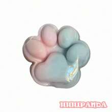 1pc Cute TPR Gradient Taba Squishy Cat Paw Squeeze Toys Slow Rebound Stress Relief Decompression - Multicolor - View 3