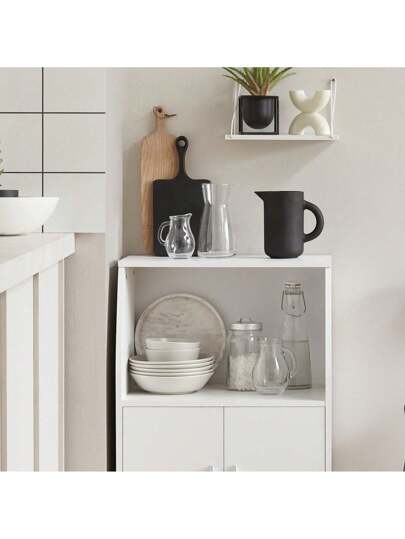 SoBuy FRG241 W, Microwave Shelf, Kitchen Wheeled Storage Trolley, Cabinet Cupboard Unit view 3