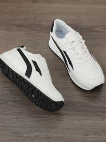 Nuevos tenis de mujer para primavera y otoño, estilo callejero, transpirables, suela gruesa de plataforma, color block, versátiles, calzado deportivo casual