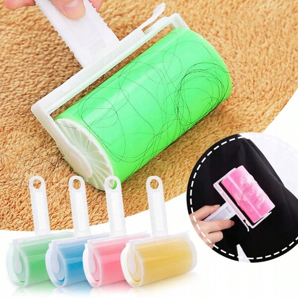 Herbruikbare pluizenroller reisformaat, wasbare pluisverwijderaar voor kleding, dierenharen, draagbare Stick it Roller, kleine gel kleverige pluizenrollerreiniger voor het reinigen van tapijtbank