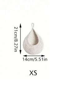 6/3/1pcs Set Wall Hanging Woven Baskets, Bohemian Style, Creative Water Drop Shape, Suitable For Vegetables, Fruits, Kitchen Storage Baskets, Also Fit For Holiday Decoration, Kitchen Storage Bags, Hanging Storage Baskets, Storage Bags, Kitchen Decor Storage Bags - Multicolor - View 14