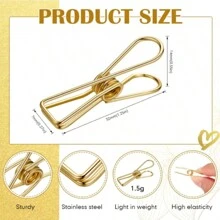 10 pièces/set Pinces à pince en acier inoxydable polyvalentes avec revêtement, emballage alimentaire, papier, vêtements, pinces pour sacs de chips avec élasticité forte, couleurs et styles assortis