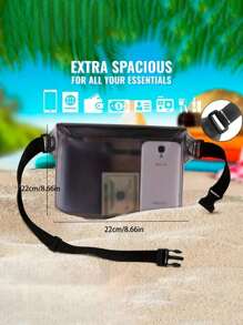 1/2pcs Summer Outdoor Sports Beach Waterproof Mobile Phone Bag Three Layers Sealed PVC Waterproof Waist Bag Beach Bag Waterproof Pouch Cruise Essentials Sport Bag Sports Bag,Waterproof Pouch, Phone Protective Bag With Waist Strap Phone Case Purse Wallet For Vacation Travel Holiday Swimming Pool - Multicolor - View 4