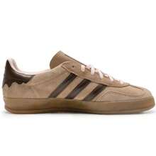 Adidas Originals GAZELLE室内运动鞋男女减震运动鞋情侣健身训练鞋户外休闲鞋JR8028 - 紙板黃/棕色/淺粉 - 查看 7