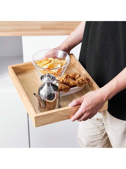 SoBuy Kitchen Trolley Storage Mobile Cabinet Rubber Wood Worktop W72 D42 H84cm FKW123 WN view 5