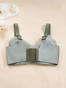 Women's Elegant Wireless Bra - Comfortable, Breathable With Thick Padding Design - Green - View 5