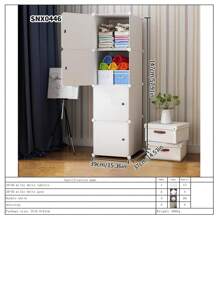 Gabinete de almacenamiento de ensamblaje con lámina de resina minimalista, armario de plástico multicapa, de fácil montaje y uso doméstico independiente - Multicolor - Ver 18