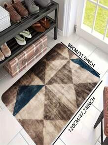 1 件抽象艺术装饰地毯，耐污且可机洗涤纶地毯，适用于客厅、走廊、卧室、书房、家居装饰 - 彩色 - 查看 11