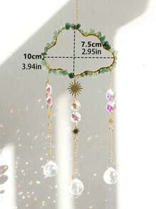 1 件装天然石云金属链水晶车挂浪漫家居墙壁装饰太阳捕手