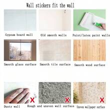 20pcs 3D Imitation Marble Pattern Wall Sticker, Waterproof Self-Adhesive Aluminum-Plastic Panel For Kitchen, Living Room, Bathroom, Corridor, Office, Home And Dormitory Decor, 23.62*11.8in - Multicolor - View 13