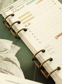 3 孔金属活页夹环，复古风格活页书环，适用于 A5/A6 计划器的可拆卸活页活页夹环，DIY 活页夹，三孔活页夹环，6 个金属环，用于日历、相册、子弹日记本，每包 2 个返校 - 彩色 - 查看 13