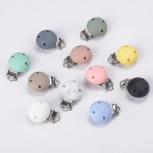 Juego de 4/6/11 pinzas de silicona de colores vibrantes - Diseño redondo de tres orificios para manualidades de joyería DIY - Accesorios perfectos para proyectos de artesanía creativa, incluidos colores surtidos - Clip de silicona de tres agujeros - Ver 2