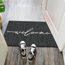 Welcome Mat Door Mats Outdoor With Non Slip Rubber Backing Front Door Mat Easy To Clean Indoor Doormat For Entrance,High Traffic Areas,Patio Black - Grey - View 4