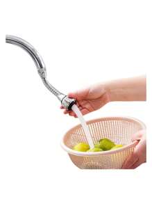 Flexible Tap Extension Universal Inlet - Silver - View 1