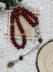 33pcs Colorful Glass Seashell Design Prayer Beads Bracelet