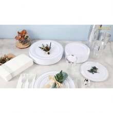 1200pcs Silver Dinnerware Set For 150 Guests, Disposable Plastic Plates For Party, Include: 150 Dinner Plates, 150 Dessert Plates, 150 Paper Napkins, 150 Cups, 150 Silverware Set 300 Forks, 150 Spoons, 150 Knives. - 50 份 - 查看 9