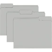 Carpeta de archivo, Paquete de 150 carpetas de archivo tamaño carta con lengüeta cortada 1/3, color gris, excelente para organizar y almacenar archivos fácilmente