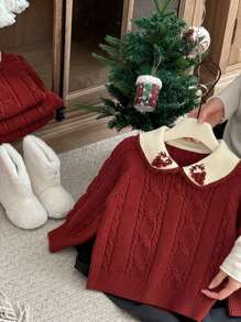 Girls & Young Girl Fashionable Knitted Sweater, Autumn/Winter