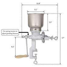 Hand Crank Grinder For Home Use - Manual Coffee Bean Grinder, Multi-Grain Mill For Corn And Peanuts, Home Use Hand Cranking Operation Grain Grinder Silver, - Silver - View 8