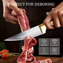 1 PC Handmade Forged Knife Stainless Steel Boning Knife Kitchen Vegetable Knife Meat Cleaver Pocket Small Knife Utility Knife Professional Cutting Knife For Kitchen Convenience