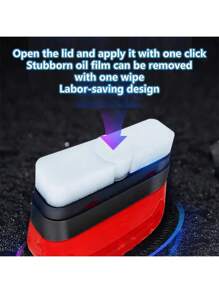 1pc Car Glass Oil Film Cleaning Brush - Powerful Stain Removal With Long-Lasting Protection For Windshield & Windows - one-size - View 11