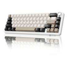 X66 Gasket Wireless Mechanical Keyboard With Volume Knob,60% Bluetooth/2.4GHz/Wired Gaming Keyboard,RGB Backlit,OEM Tri-Color PBT Keycaps,66 Keys Hot Swappable For PC/