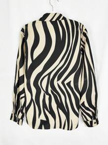 (Niet-gepositioneerde print) Gestreept casual overhemd voor dames