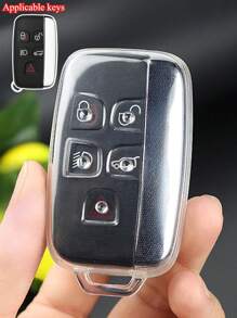 1pc TPU Material Key Shell Designed For Special Car Model - Suitable For Land Rover Range Rover Velar/Defender/Discovery 2- 5 Button Car Key Protective Cover