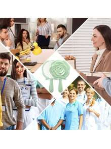 24pcs Gift Set - Rose Flower Mirror + Gift Bag + Greeting Card, Bride's Return Gift, Rose Flower Shaped Mirror, Plastic Portable Mirror, Bride's Thank You Card (With Organza Bag), Wedding Party Favor, Bridesmaid Gift (For Guests), Bridal Shower Supplies - Multicolor - View 4