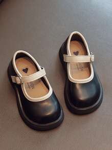 Mädchen Lederschuhe Prinzessinnenschuhe, schwarze Weichsohlenschuhe für Kinder, Neu Frühling Herbst 2025, Studentenauftrittschuhe - Schwarz - Übersicht 2